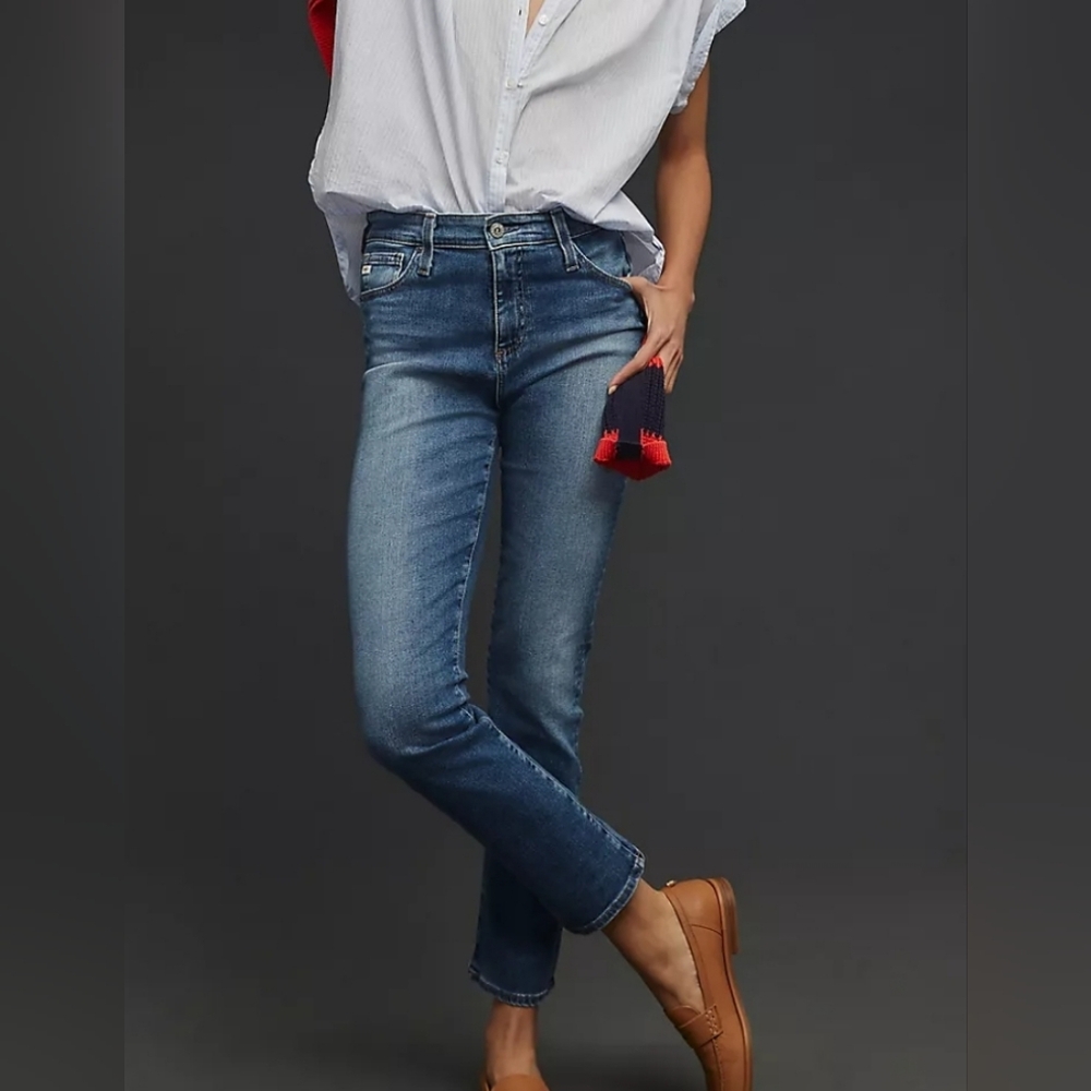 ANTHROPOLOGIE X AG Stevie High-Rise Straight Jeans